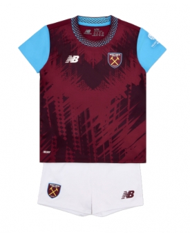 Billige Fotballdrakt West Ham United Replika Hjemmedraktsett Barn 2026-27 Kortermet (med bukser)